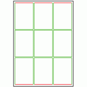 64mm x 93mm - 9 labels per sheet