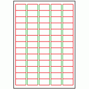 38.1mm x 21.2mm - 65 labels per sheet