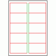 99mm x 57mm - 10 labels per sheet
