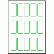 34mm x 75mm - 15 labels per sheet