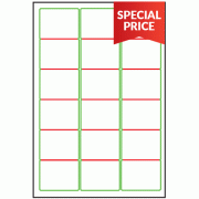 63.5mm x 46.6mm - 18 labels per sheet