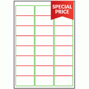 64mm x 33.9mm - 24 labels per sheet