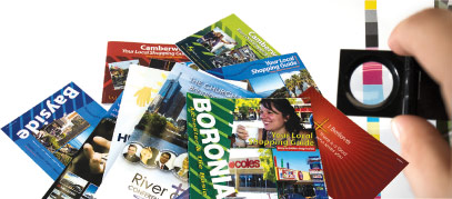 Examples of booklets, catalogues and shopping guides