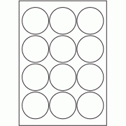 90mm dia - 12 labels per sheet (A3)