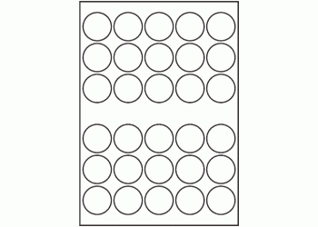 53mm dia - 30 labels per sheet (A3)