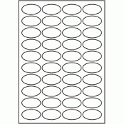 65mm x 35mm Oval - 40 labels per sheet (A3)