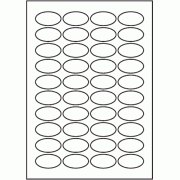 65mm x 35mm Oval - 40 labels per sheet (SR-A3)