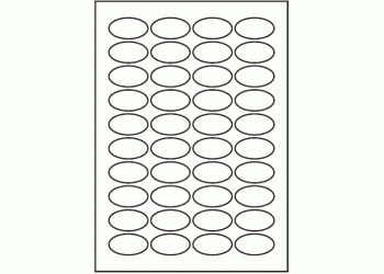 65mm x 35mm Oval - 40 labels per sheet (SR-A3)