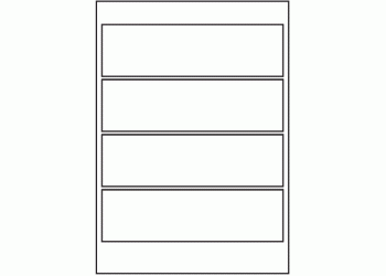 280mm x 80mm - 4 labels per sheet (A3)