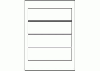 280mm x 80mm - 4 labels per sheet (SR-A3)