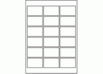 90mm x 55mm - 18 labels per sheet (A3)