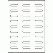 Rounded Rectangle 43mm x 10mm - 27 labels per sheet