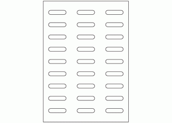 Rounded Rectangle 43mm x 10mm - 27 labels per sheet
