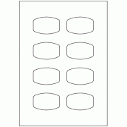 Rounded Rectangle 63mm x 40mm - 8 labels per sheet