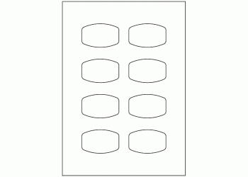 Rounded Rectangle 63mm x 40mm - 8 labels per sheet