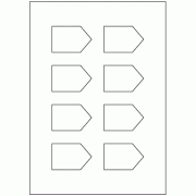 Direction Arrow 61mm x 40mm - 8 labels per sheet