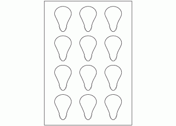 Light Bulb 40mm x 60mm - 12 labels per sheet