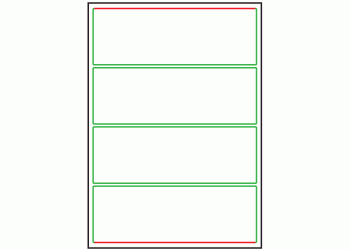 200mm x 69mm - 4 labels per sheet