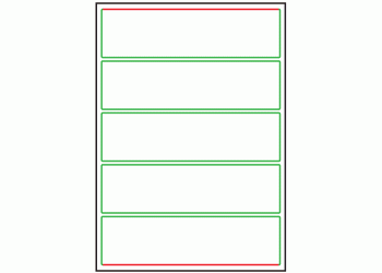 200mm x 54mm - 5 labels per sheet