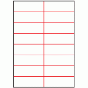 105mm x 36.9mm - 16 labels per sheet