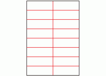 105mm x 36.9mm - 16 labels per sheet