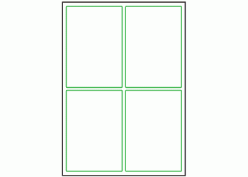 97mm x 140mm - 4 labels per sheet