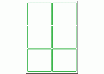 97mm x 89mm - 6 labels per sheet