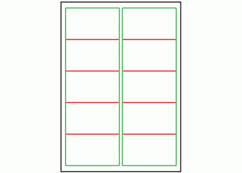 97mm x 56.5mm - 10 labels per sheet