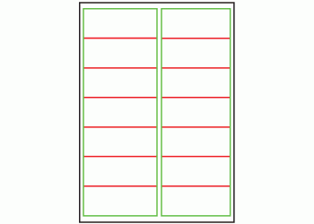 97mm x 40mm - 14 labels per sheet