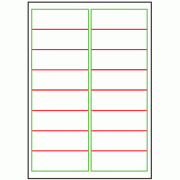 97mm x 34mm - 16 labels per sheet