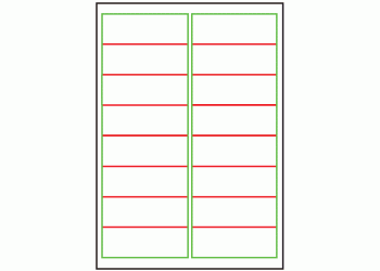 97mm x 34mm - 16 labels per sheet