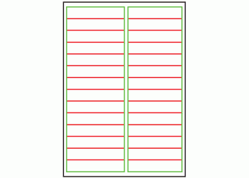 97mm x 20mm - 28 labels per sheet