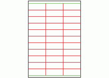70mm x 25.4mm - 33 labels per sheet