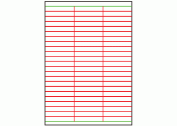 70mm x 12mm - 69 labels per sheet