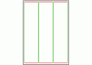 64mm x 284mm - 3 labels per sheet