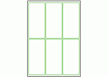 64mm x 138mm - 6 labels per sheet