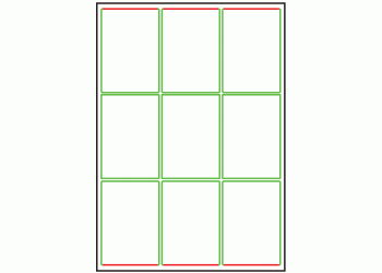 64mm x 93mm - 9 labels per sheet