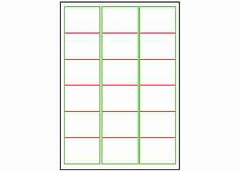 63.5mm x 46.5mm - 18 labels per sheet