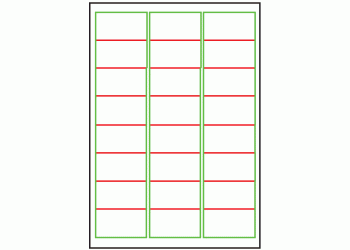 63.5mm x 34mm - 24 labels per sheet