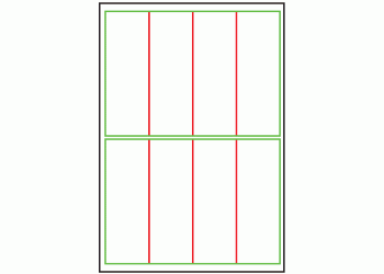 50mm x 138mm - 8 labels per sheet