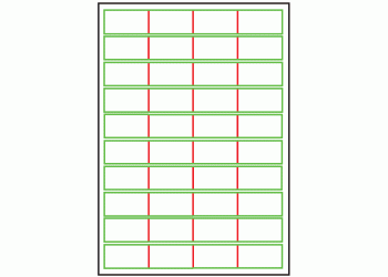 48.5mm x 25.4mm - 40 labels per sheet