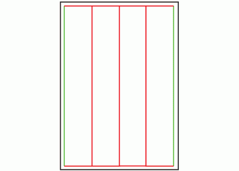 48mm x 284mm - 4 labels per sheet