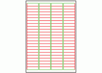 48mm x 12mm - 92 labels per sheet