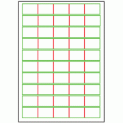 38mm x 25.4mm - 50 labels per sheet