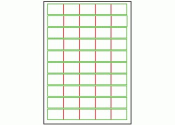38mm x 25.4mm - 50 labels per sheet