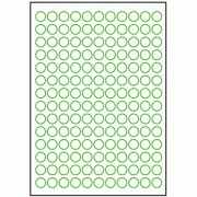 15mm dia - 154 labels per sheet