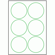 90mm dia - 6 labels per sheet