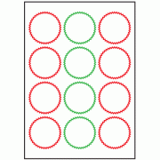 65mm x 60mm - 12 labels per sheet