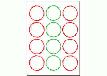 65mm x 60mm - 12 labels per sheet