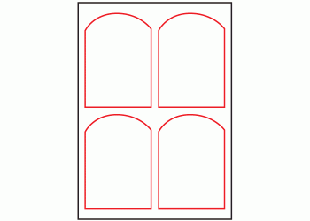 98mm x 140mm - 4 labels per sheet